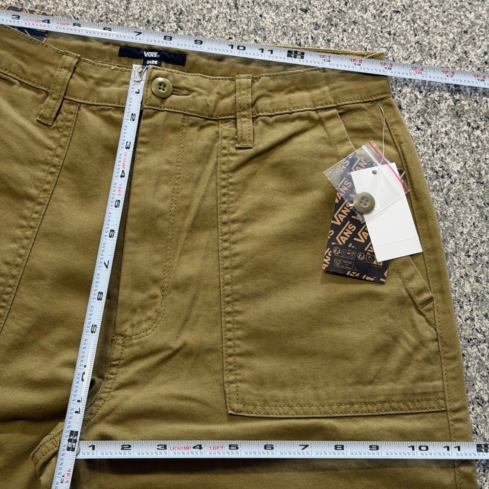 Vans Chino Skate Pants Womens 28x29 High Rise Relaxed Straight Leg Olive Green - Picture 6 of 7